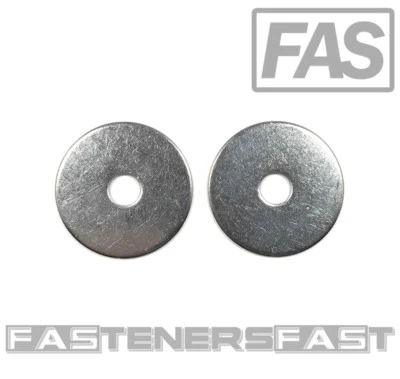 FAS (25) 1/4 ID x 1 1/4 OD Stainless Steel Fender Washer Large OD Flat Washers SS