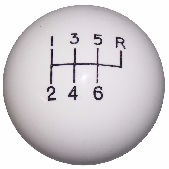 White Mustang 6 Speed shift knob M12x1.75 thread eBay