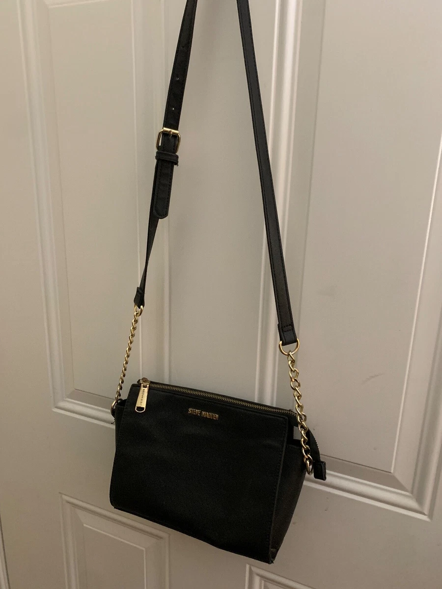 Jessica Simpson Crossbody Purse Black with Gold... - Depop