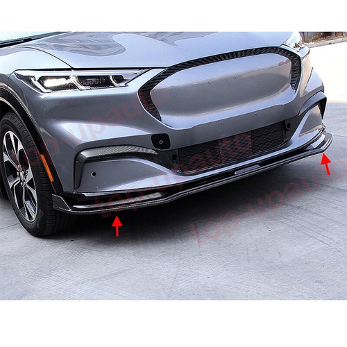 Alerón labial delantero de fibra de carbono 3 piezas para Ford Mustang Mach-E 2021-2023 ABS - Imagen 7 de 11