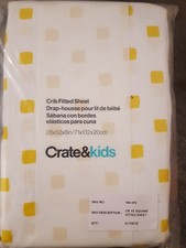 Crate  Kids Fitted Crib Sheet - Yellow Square