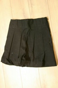 The Children's Place girls black pleaded jean skirt size 12 GUC