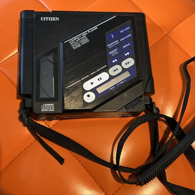 Compact Disc Citizen CBM 1000 Digital Audio CD Player Discman Sony +Battery Hold