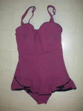 Profile by Gottex Viola Belle Curve 1 PC Underwire Swimdress Sz 16 D Cups NWT