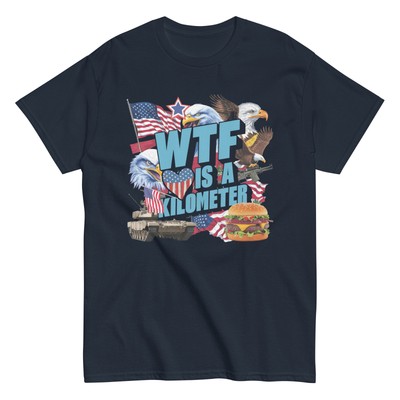 WTF Is A Kilometer Eagle Badge American Signature Hamburger Cotton T-Shirt