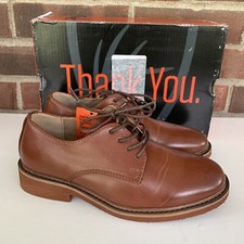 Deer Stags Boys Denny faux Leather Lace Up Oxfords Dark Luggage US 2 M