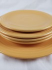 VINTAGE FIESTA WARE YELLOW 1 Dinner, 3 Salad, 1 Bread 