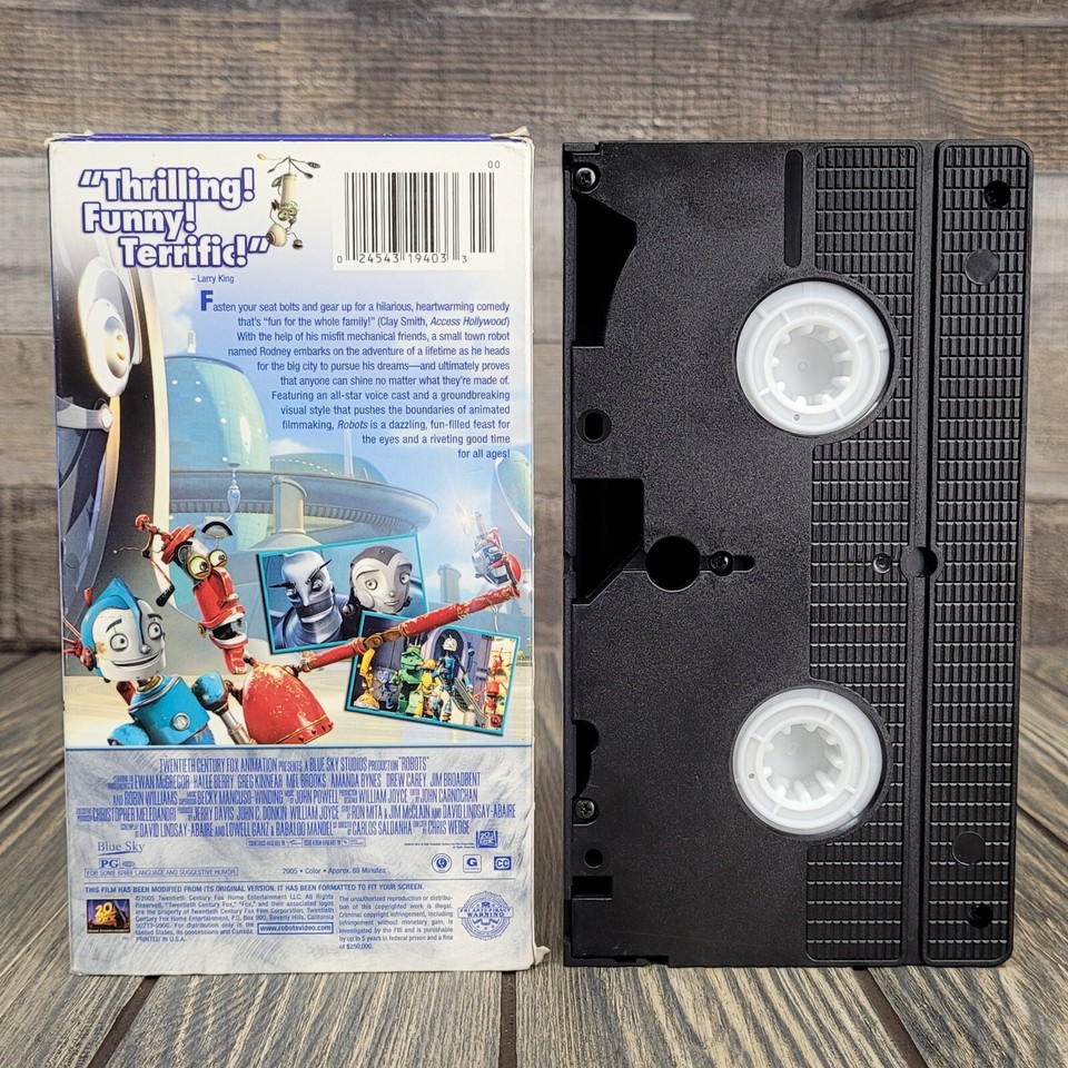 Robots (VHS, 2005, Blue Sky) Play Tested Excellent Robin Williams