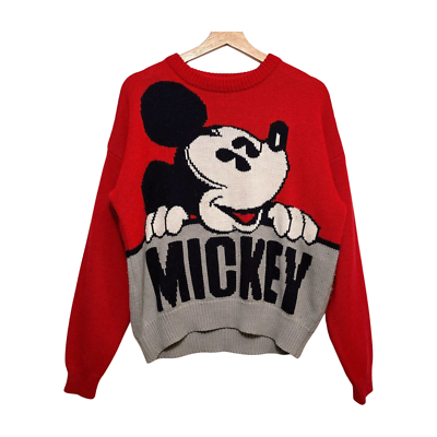 【美品】MICKEY MOUSE / COMBINED KNIT　限定 Knitting Pattern Knit Sweater Zico Mickey Mouse Sweater Women's