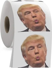 Trump Political Toilet Paper Roll by Gagster - 3 Ply Funny Novelty Gag TP with F