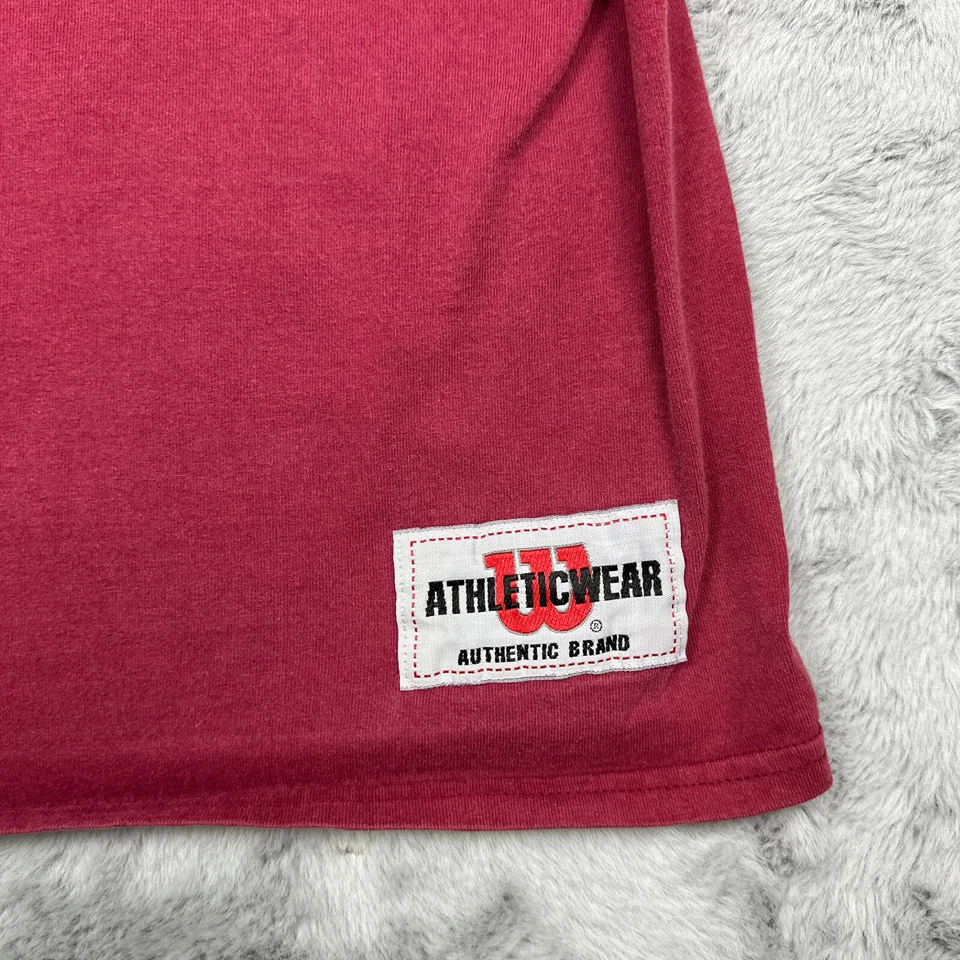 复古 Wilson 衬衫男式特大号红色运动服短袖网球 — 第 4/4 张图片