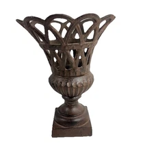 Large Victorian Style Cast Iron Urn Planter