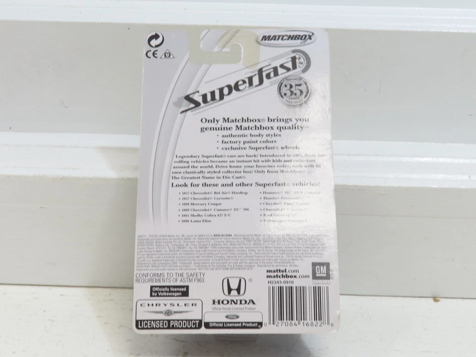 Matchbox H2343 Superfast Honda Element 44 Die Cast Car NIB 12168 - Image 3 of 4