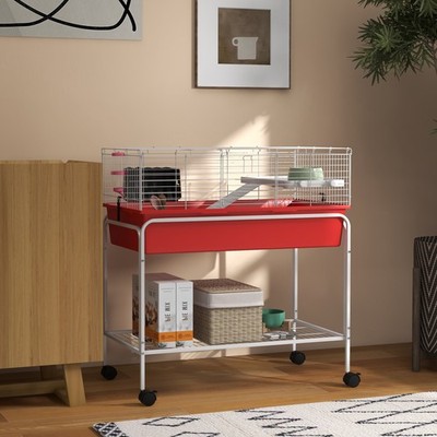 Small Animal Cage Guinea Pig, Hedgehog, Ferret, Red