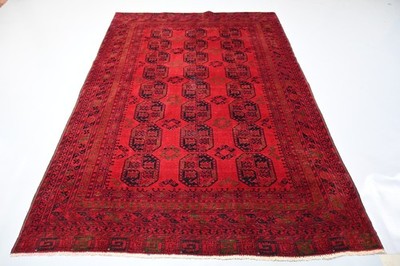5x8 Vintage Ersari Turkoman Rug Hand Knotted Wool Red Tribal Carpet