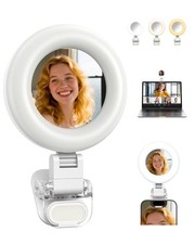 Clip-on Selfie Ring Light, Rechargeable Portable 360 LED Selfie Fill Light