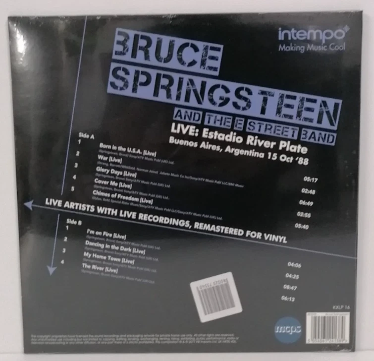 Bruce Springsteen & The E Street Band Live: Estadio River Plate Vinyl LP - New - Image 3 of 4