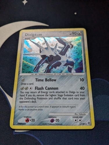 Dialga LV. 68 1/130 Holo Bleed Rare Pokemon Card Pokemon TCG Diamond Pearl - Bild 4 von 13