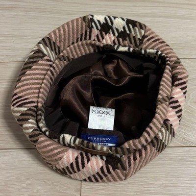 BURBERRY BLUE LABEL Plaid Beret Pink | eBay