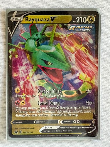 RAYQUAZA V SWSH147 HOLO PROMO SWORD & SHIELD PROMO POKEMON NM