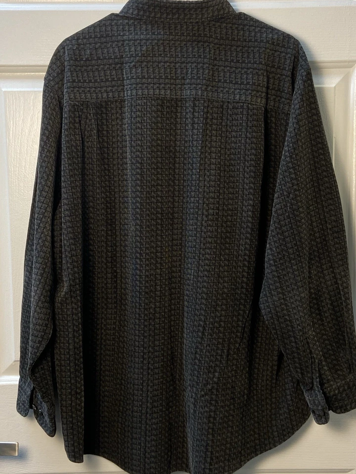 Crazy Horse Mens XL Lightly Felted Black Button Up Shirt Preppy Cowboy Y2K - Image 2 of 4