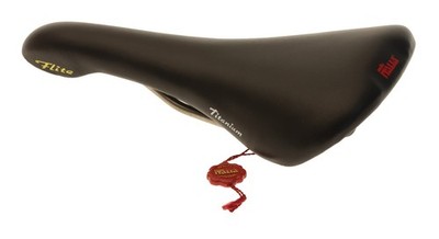 Selle Italia Flite Saddle Titanium Rails Black Leather 1990 L1 NIB