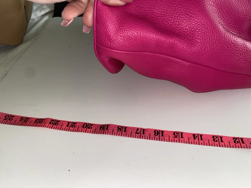 Bolso de Hombro Michael Kors Cuero Rosa Oro Genuino Hardware Diseñador Rosa Caliente Foto 3 de 4