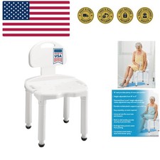 Bath Seat And Shower Chair with Backrest for Seniors, Bath Chair For Elderly,...