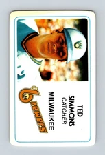 1981 PERMA-GRAPHICS SUPER STAR CREDIT CARD #17 Ted Simmons (B8) Yellowing