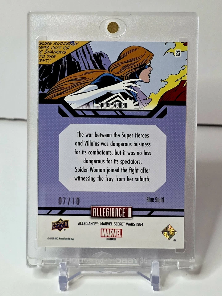 Cubierta superior Marvel Secret Wars Spider-woman Blue Swirl /10 ¡Excelente estado! Foto 2 de 2