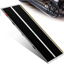 2/3/4/5/6/7/8/10/12FT Home Wheelchair Ramp Non-Skid Folding Aluminum Ramps Steps