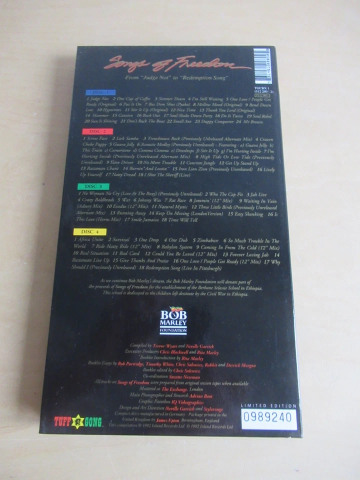 Bob Marley-Songs of Freedom-Limited 4er CD Digi Book von 1992 - Bild 2 von 4
