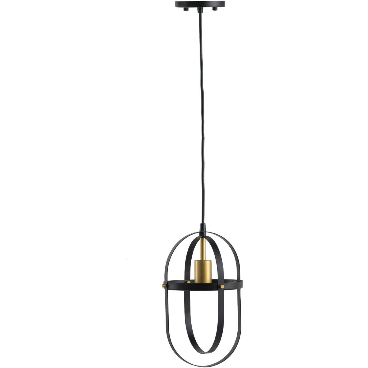 A&B Home 70344 Rosario 8 inch Black and Gold Pendant Light Ceiling Light