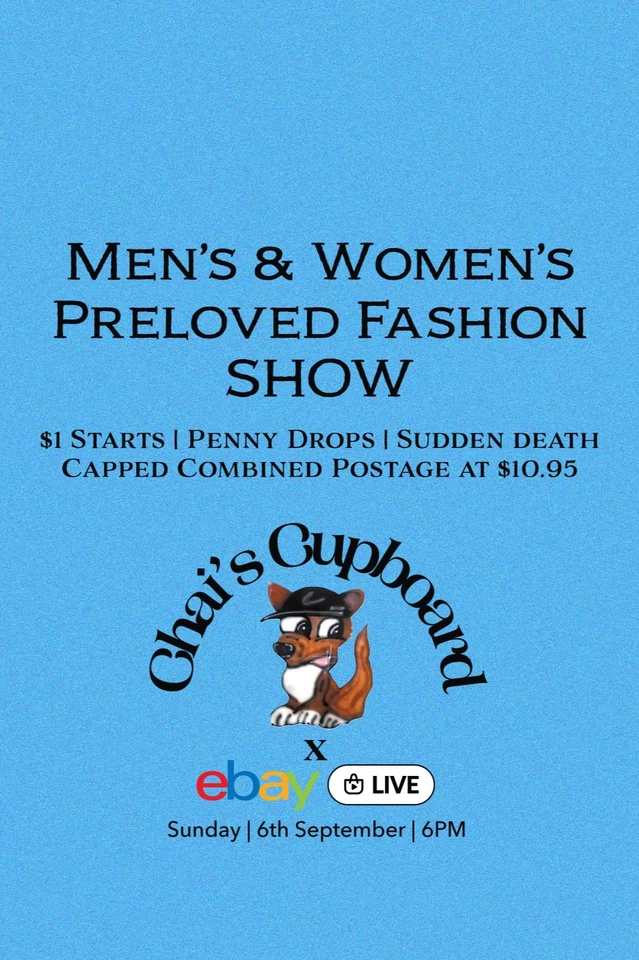 Men's & Women's Preloved Sunday | $1 Starts | Sudden Death Auctions |