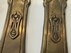 Art Nouveau Exquisite 1900s Antique Brass Doorknob Handle Hardware Set s6 — photo 9