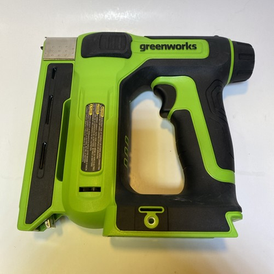 #ad Greenworks 24V 3 8quot; 18 GA Crown Cordless Nail Stapler Bare Tool Only $49.99