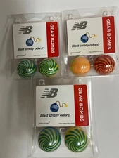 NEW BALANCE GEAR BOMBS  3 PACKS of  2 - 6 TOTAL  Deodorize SHOES, BAGS, LOCKERS