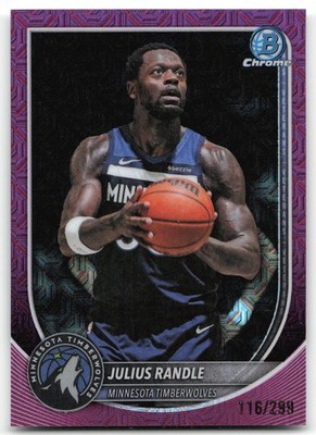 Julius Randle 2025-26 Bowman Chrome Fuchsia Mojo Refractors #/299 Timberwolves