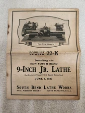 1927 South Bend Lathe Works Catalog South Bend IND Indiana 