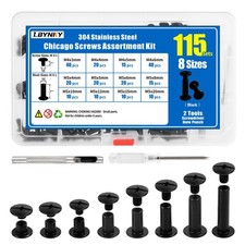 Black Chicago Screws Kit 304 Stainless Steel Binding Rivet M5 115 Sets