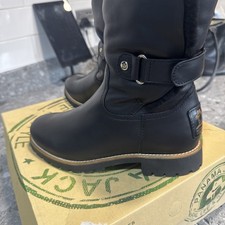 Image of Luxury Black Panama Jack Felia Boots with Fur Lining  eu37 