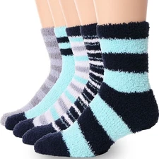 Fuzzy Socks for Women, Soft Comfy Cozy Fluffy Thick Winter Warm Fleece Slippe...