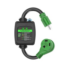 RVGUARD Surge Protector 30 Amp to 110 Volt RV Adapter Cord with Overload Prot...