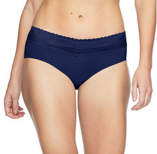 Warner's No Pinching No Problems Lace Hipster Underwear 5609J, Navy Ink, NWT