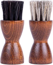 Horsehair Dauber Brush Set, Shoe Shine Polish Applicators for Leather Boots, ...