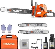 68cc Gasoline Chainsaw Powered Wood Cutting Engine Gas Chain Saw with 22"24" Bar