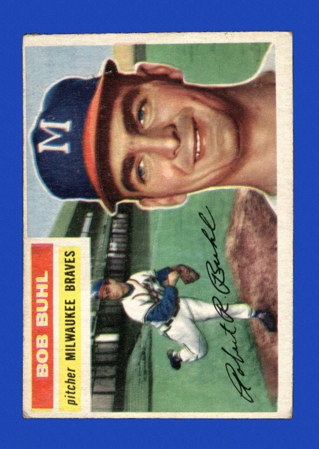 1956 Topps Set-Break #244 Bob Buhl VG-VGEX *GMCARDS*