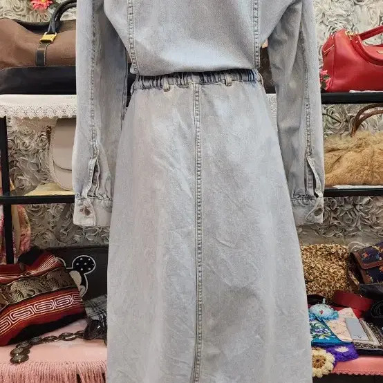 H&M Light Blue Denim Long Dress, Size 55 thumbnail 7
