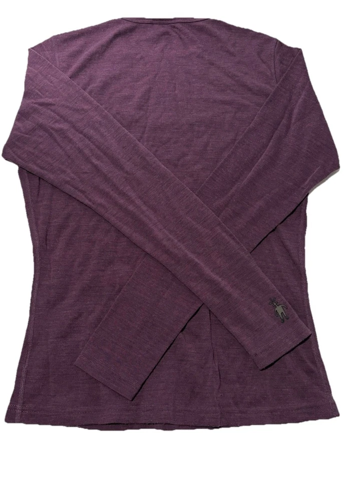 MUJER XL Púrpura MERINO SMARTWOOL CAPA BASE ACTIVA Cuello Redondo, MANGA LARGA Foto 4 de 4