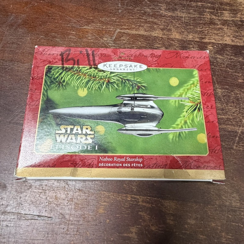 2001 Hallmark Star Wars Episode 1 Naboo Royal Starship & ANAKIN SKYWALKER